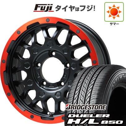 【新品】ジムニーシエラ 夏タイヤ ホイール4本セット 215/70R16 ブリヂストン デューラー H/L850 レアマイスター LMG MS-9W マットブラックレッドリム 16インチ