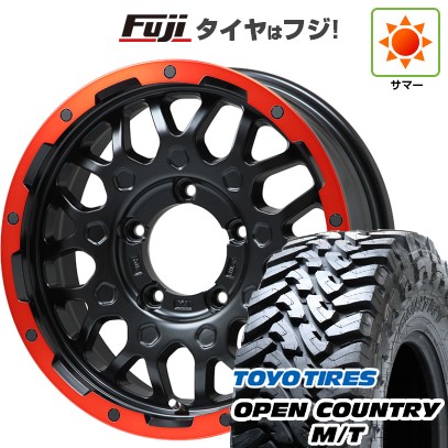 【新品】ジムニー 夏タイヤ ホイール4本セット 195/80R16 トーヨー オープンカントリー M/T レアマイスター LMG MS-9W マットブラックレッドリム 16インチ