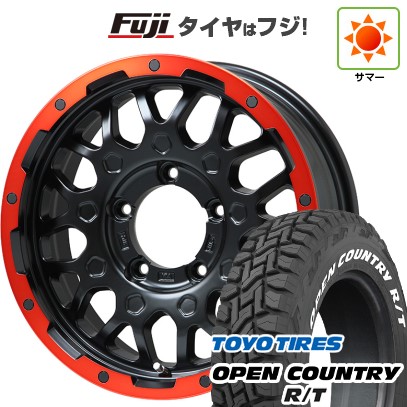 【新品】ジムニー 夏タイヤ ホイール4本セット 185/85R16 トーヨー オープンカントリー R/T RWL/RBL レアマイスター LMG MS-9W マットブラックレッドリム 16インチ