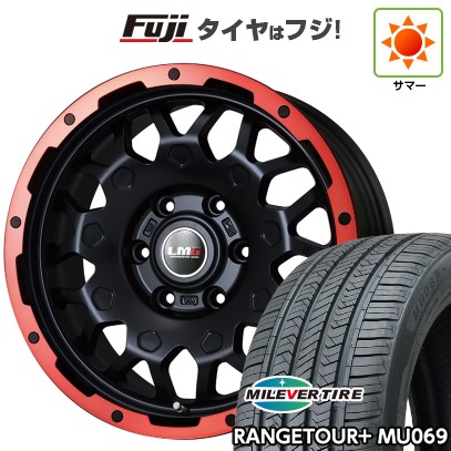 プラド/ハイラックス/トライトン(GSR) 夏タイヤ ホイール4本セット 265/65R17 ミレバー レンジツアープラスMU069（限定） レアマイスター LMG MS-9W マットブラックレッドリム 17インチ