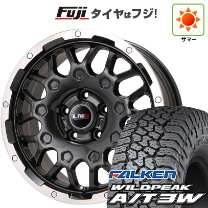 デリカD5 夏タイヤ ホイール4本セット 235/70R16 ファルケン ワイルドピーク A/T3W レアマイスター LMG MS-9W ブラック/ブラッククリアリム 16インチ