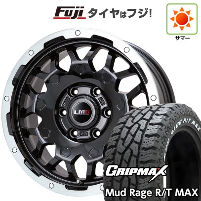 プラド/ハイラックス 夏タイヤ ホイール4本セット 265/70R17 グリップマックス マッドレイジR/T MAX RWL(限定) レアマイスター LMG MS-9W ブラック/ブラッククリアリム 17インチ
