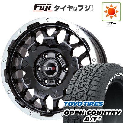 プラド/ハイラックス 夏タイヤ ホイール4本セット 265/70R17 トーヨー オープンカントリー A/T III RWL/RBL レアマイスター LMG MS-9W ブラック/ブラッククリアリム 17インチ