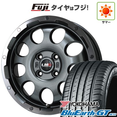 【新品】ライズ/ロッキー(ガソリン) 夏タイヤ ホイール4本セット 195/60R17 ヨコハマ ブルーアース GT AE51 レアマイスター LMG CS-9 ガンメタリムポリッシュ 17インチ