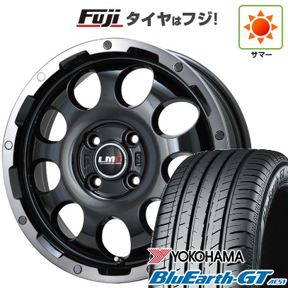 【新品】ライズ/ロッキー（ガソリン） 夏タイヤ ホイール4本セット 195/60R17 ヨコハマ ブルーアース GT AE51 レアマイスター LMG CS-9 ブラック/ブラッククリアリム 17インチ