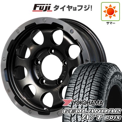 【新品】ジムニーシエラ 夏タイヤ ホイール4本セット 195/80R15 ヨコハマ ジオランダー A/T G015 RBL レアマイスター LMG CS-9 ブラック/ブラッククリアリム 15インチ