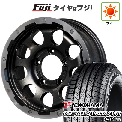 【新品】ジムニーシエラ 夏タイヤ ホイール4本セット 195/80R15 ヨコハマ ジオランダー CV G058 レアマイスター LMG CS-9 ブラック/ブラッククリアリム 15インチ