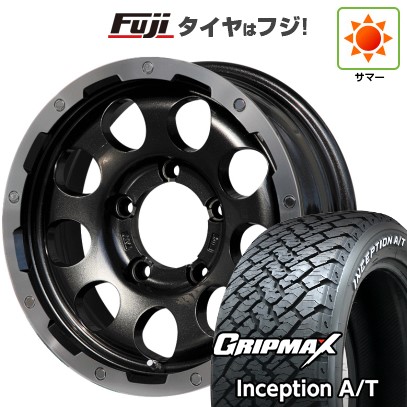 ジムニーシエラ/ジムニーノマド 夏タイヤ ホイール4本セット 215/75R15 グリップマックス インセプション A/T RWL(限定) レアマイスター LMG CS-9 ブラック/ブラッククリアリム 15インチ