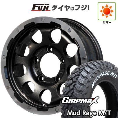 【新品】ジムニーシエラ 夏タイヤ ホイール4本セット 195/80R15 グリップマックス マッドレイジM/T RWL(限定) レアマイスター LMG CS-9 ブラック/ブラッククリアリム 15インチ