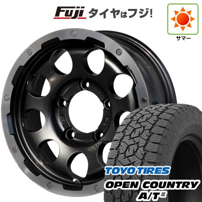 【新品】ジムニーシエラ 夏タイヤ ホイール4本セット 195/80R15 トーヨー オープンカントリー A/T III RWL/RBL レアマイスター LMG CS-9 ブラック/ブラッククリアリム 15インチ