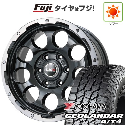 プラド/ハイラックス 夏タイヤ ホイール4本セット 265/70R17 ヨコハマ ジオランダー A/T4 G018 OWL/RBL レアマイスター LMG CS-9 ブラック/ブラッククリアリム 17インチ