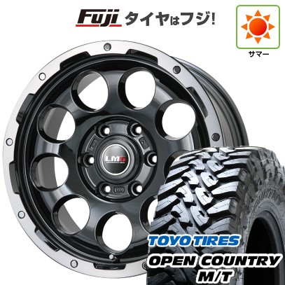 プラド/ハイラックス 夏タイヤ ホイール4本セット 265/70R17 トーヨー オープンカントリー M/T レアマイスター LMG CS-9 ブラック/ブラッククリアリム 17インチ
