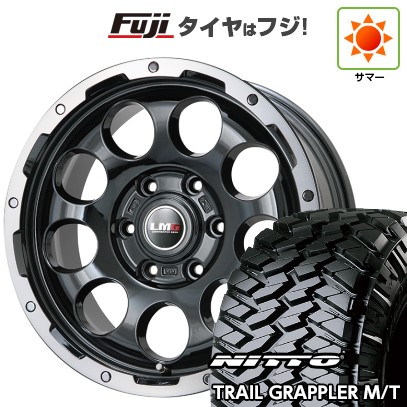 プラド/ハイラックス 夏タイヤ ホイール4本セット 265/70R17 ニットー トレイルグラップラー M/T レアマイスター LMG CS-9 ブラック/ブラッククリアリム 17インチ