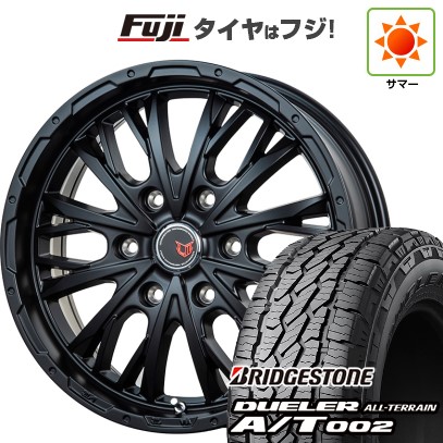 プラド/ハイラックス 夏タイヤ ホイール4本セット 265/70R17 ブリヂストン デューラー A/T002 OWL/RBL レアマイスター LMG ヴァスティア(セミグロスブラック) 17インチ