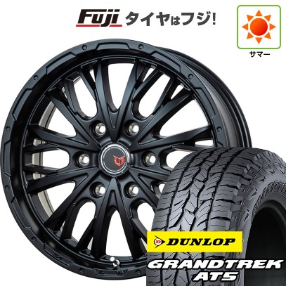 プラド/ハイラックス/トライトン(GSR) 夏タイヤ ホイール4本セット 265/65R17 ダンロップ グラントレック AT5 レアマイスター LMG ヴァスティア(セミグロスブラック) 17インチ