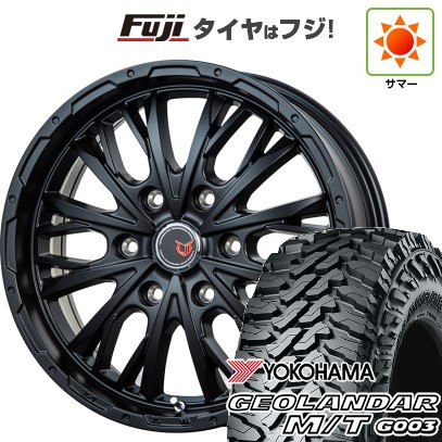 プラド/ハイラックス 夏タイヤ ホイール4本セット 265/70R17 ヨコハマ ジオランダー M/T G003 レアマイスター LMG ヴァスティア(セミグロスブラック) 17インチ