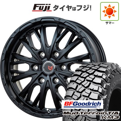 プラド/ハイラックス 夏タイヤ ホイール4本セット 265/70R17 BFグッドリッチ マッドテレーンT/A KM3 レアマイスター LMG ヴァスティア(セミグロスブラック) 17インチ