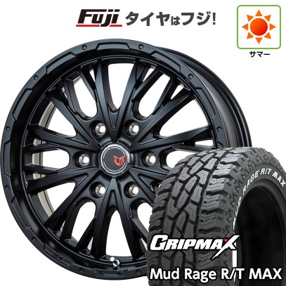 プラド/ハイラックス 夏タイヤ ホイール4本セット 265/70R17 グリップマックス マッドレイジR/T MAX RWL(限定) レアマイスター LMG ヴァスティア(セミグロスブラック) 17インチ