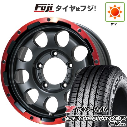 【新品】ジムニー 夏タイヤ ホイール4本セット 175/80R16 ヨコハマ ジオランダー CV G058 レアマイスター LMG CS-9 マットブラック/レッドリム 16インチ