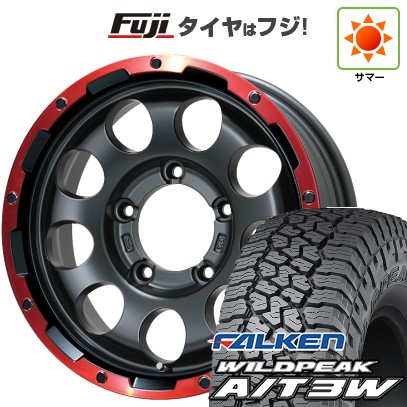 【新品】ジムニー 夏タイヤ ホイール4本セット 175/80R16 ファルケン ワイルドピーク A/T3W レアマイスター LMG CS-9 マットブラック/レッドリム 16インチ