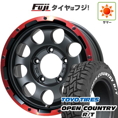 【新品】ジムニー 夏タイヤ ホイール4本セット 185/85R16 トーヨー オープンカントリー R/T RWL/RBL レアマイスター LMG CS-9 マットブラック/レッドリム 16インチ