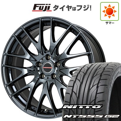【パンク保証付き】シビック(FL系 FK系)等 夏タイヤ ホイール4本セット 235/35R19 ニットー NT555 G2 ビッグウエイ LEYSEEN プラバ9M(BMC) 19インチ