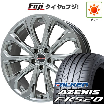シビック(FL系 FK系)等 夏タイヤ ホイール4本セット 235/35R19 ファルケン アゼニス FK520L ビッグウエイ LEYSEEN プラバ5X(クロームハイパーシルバー) 19インチ