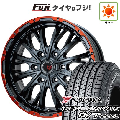 プラド/ハイラックス/トライトン(GSR) 夏タイヤ ホイール4本セット 265/65R17 ヨコハマ ジオランダー H/T G056 レアマイスター LMG ヴァスティア(グロスブラック/レッドリム) 17インチ