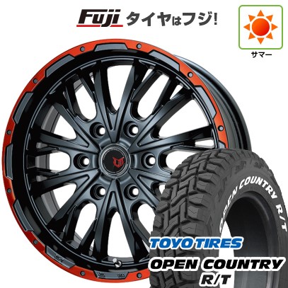 プラド/ハイラックス/トライトン(GSR) 夏タイヤ ホイール4本セット 265/65R17 トーヨー オープンカントリー R/T RWL/RBL レアマイスター LMG ヴァスティア(グロスブラック/レッドリム) 17インチ