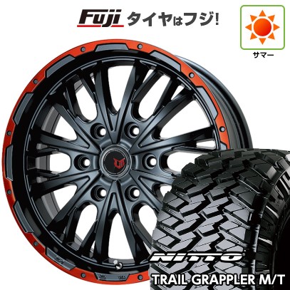 プラド/ハイラックス 夏タイヤ ホイール4本セット 265/70R17 ニットー トレイルグラップラー M/T レアマイスター LMG ヴァスティア(グロスブラック/レッドリム) 17インチ