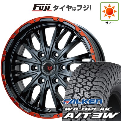 【新品】プラド 夏タイヤ ホイール4本セット 275/55R20 ファルケン ワイルドピーク A/T3W レアマイスター LMG ヴァスティア(グロスブラック/レッドリム) 20インチ