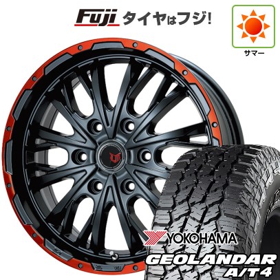 【新品】プラド 夏タイヤ ホイール4本セット 275/55R20 ヨコハマ ジオランダー A/T4 G018 RBL レアマイスター LMG ヴァスティア(グロスブラック/レッドリム) 20インチ