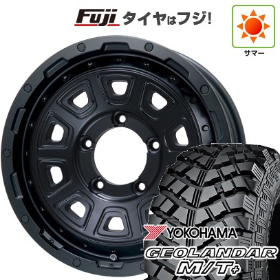【新品】ジムニー 夏タイヤ ホイール4本セット 215/85R16 ヨコハマ ジオランダー M/T+ G001 レアマイスター LMG DS-10 マットブラック 16インチ