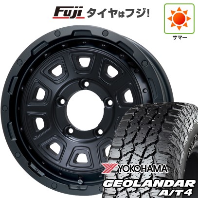 【新品】ジムニー 夏タイヤ ホイール４本セット 185/85R16 ヨコハマ ジオランダー A/T4 G018 WL/RBL レアマイスター LMG DS-10 マットブラック 16インチ
