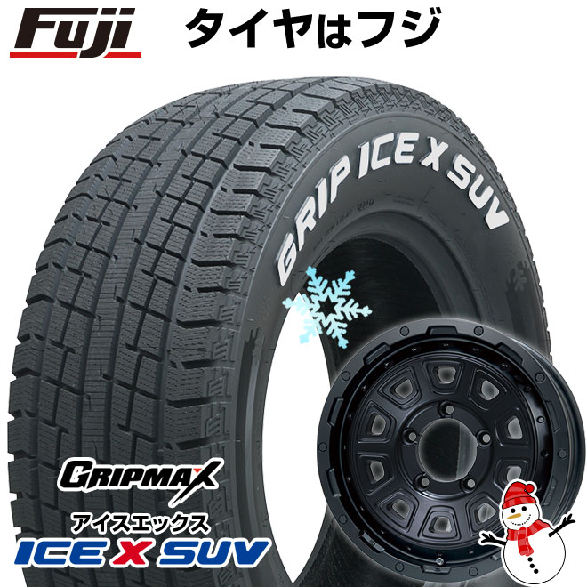 【新品】ジムニー スタッドレスタイヤ ホイール4本セット 175/80R16 グリップマックス アイスX SUV RWL ホワイトレター(限定) レアマイスター LMG DS-10 マットブラック 16インチ(送料無料)
