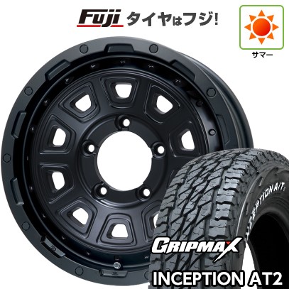 【新品】ジムニー 夏タイヤ ホイール4本セット 175/80R16 グリップマックス インセプション A/TII RWL(限定) レアマイスター LMG DS-10 マットブラック 16インチ