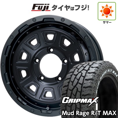 【新品】ジムニー 夏タイヤ ホイール4本セット 185/85R16 グリップマックス マッドレイジR/T MAX RWL(限定) レアマイスター LMG DS-10 マットブラック 16インチ