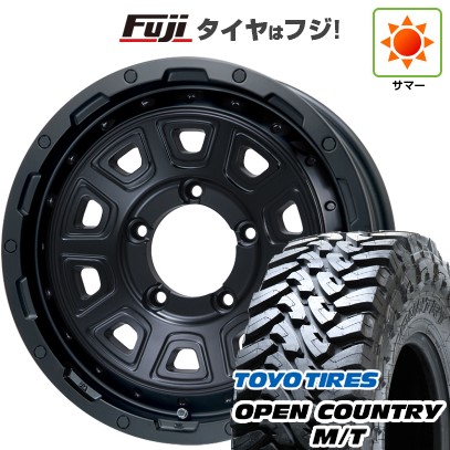 【新品】ジムニー 夏タイヤ ホイール4本セット 195/80R16 トーヨー オープンカントリー M/T レアマイスター LMG DS-10 マットブラック 16インチ