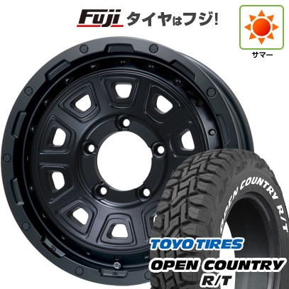 【新品】ジムニー 夏タイヤ ホイール4本セット 185/85R16 トーヨー オープンカントリー R/T RWL/RBL レアマイスター LMG DS-10 マットブラック 16インチ