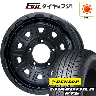 【新品】ジムニー 夏タイヤ ホイール4本セット 175/80R16 ダンロップ グラントレック PT5 レアマイスター LMG DS-10 マットブラック 16インチ