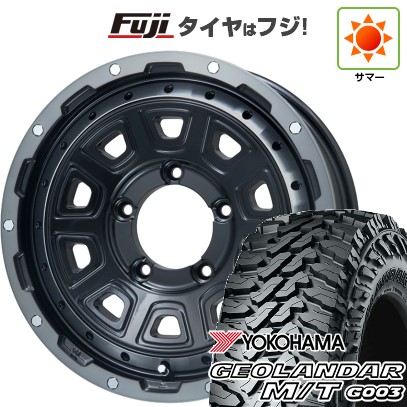 【新品】ジムニー 夏タイヤ ホイール4本セット 195R16C 104/102Q ヨコハマ ジオランダー M/T G003 レアマイスター LMG DS-10 ブラック/ブラッククリアリム 16インチ