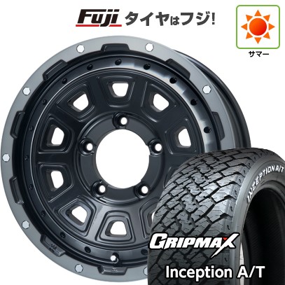 ジムニーシエラ/ジムニーノマド 夏タイヤ ホイール4本セット 215/75R15 グリップマックス インセプション A/T RWL(限定) レアマイスター LMG DS-10 ブラック/ブラッククリアリム 15インチ