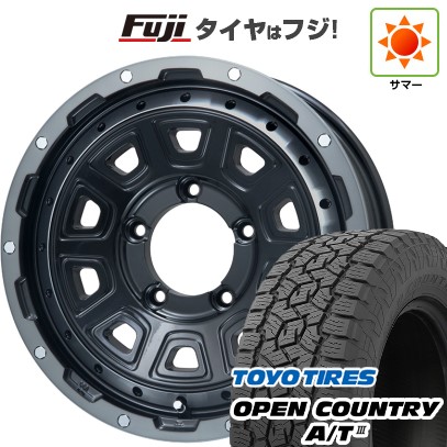 【新品】ジムニーシエラ 夏タイヤ ホイール4本セット 195/80R15 トーヨー オープンカントリー A/T III RWL/RBL レアマイスター LMG DS-10 ブラック/ブラッククリアリム 15インチ