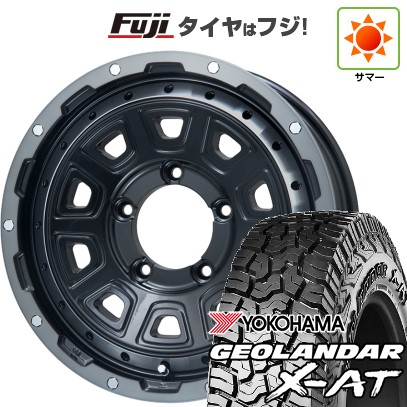 【新品】ジムニー 夏タイヤ ホイール4本セット 195R16C 104/102Q ヨコハマ ジオランダー X-AT G016 OWL レアマイスター LMG DS-10 ブラック/ブラッククリアリム 16インチ