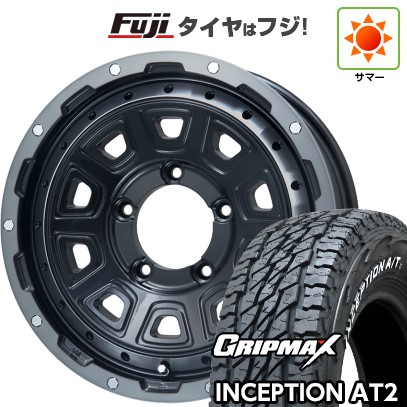 【新品】ジムニー 夏タイヤ ホイール4本セット 175/80R16 グリップマックス インセプション A/TII RWL(限定) レアマイスター LMG DS-10 ブラック/ブラッククリアリム 16インチ