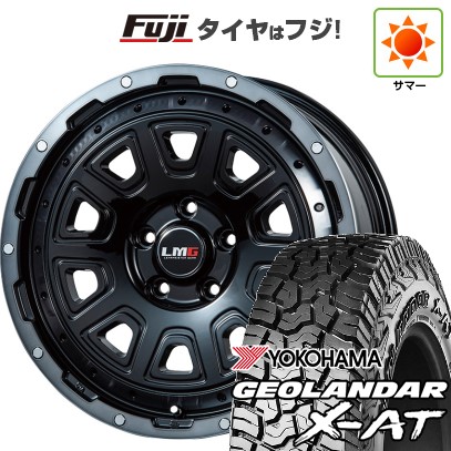 デリカD5 夏タイヤ ホイール4本セット 235/70R16 ヨコハマ ジオランダー X-AT G016 OWL レアマイスター LMG DS-10 ブラック/ブラッククリアリム 16インチ