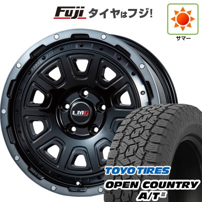 デリカD5 夏タイヤ ホイール4本セット 225/70R16 トーヨー オープンカントリー A/T III RBL レアマイスター LMG DS-10 ブラック/ブラッククリアリム 16インチ