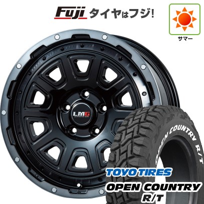 デリカD5 夏タイヤ ホイール4本セット 225/70R16 トーヨー オープンカントリー R/T RWL/RBL レアマイスター LMG DS-10 ブラック/ブラッククリアリム 16インチ