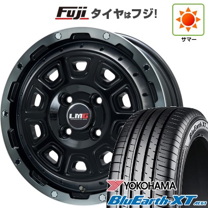 【新品】ライズ/ロッキー(ガソリン) 夏タイヤ ホイール4本セット 195/60R17 ヨコハマ ブルーアース XT AE61 レアマイスター LMG DS-10 ブラック/ブラッククリアリム 17インチ