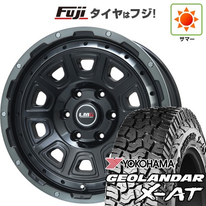 プラド/ハイラックス 夏タイヤ ホイール4本セット 265/70R17 ヨコハマ ジオランダー X-AT G016 レアマイスター LMG DS-10 ブラック/ブラッククリアリム 17インチ